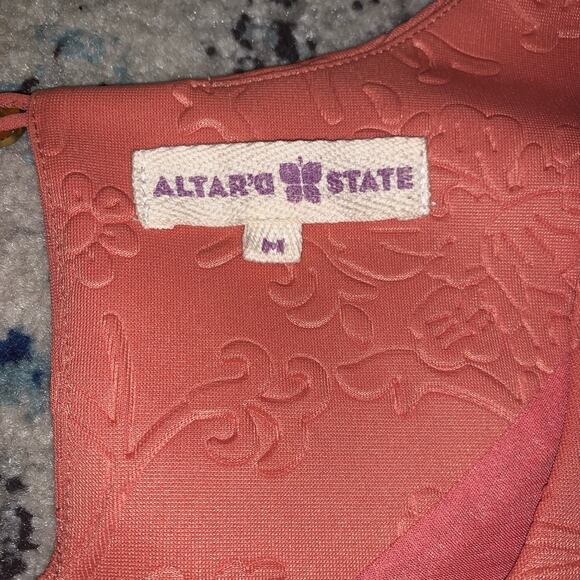 Altar’d State Embossed Detail Dress Womens Medium Retro Cottage Core Minimalist - Picture 3 of 7